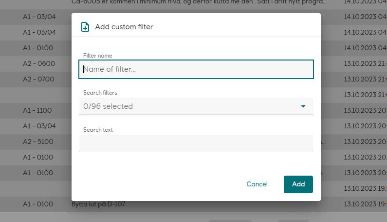 custom filter